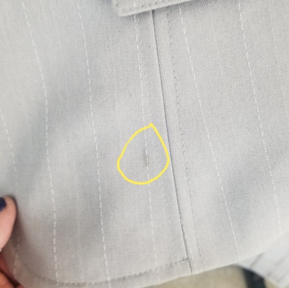 Lane Bryant Gray White striped Blazer Sz16 - Picture 6 of 8